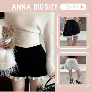 Quần short nhung BIGSIZE viền ren / Quần nhung phối ren chubby đi học đi làm đi chơi