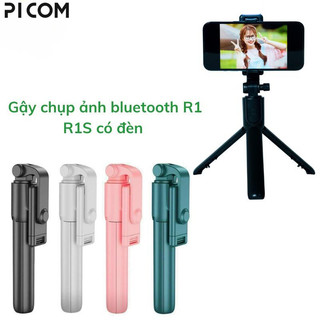 Gậy chụp ảnh selfie bluetooth kèm giá đỡ 3 chân r1, r1s có đèn