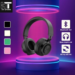Tai nghe/headphone chụp tai bluetooth 5.0 p1 có micro đàm thoại âm bass mạnh mẽ hàng cao cấp kiểu dáng sành điệu