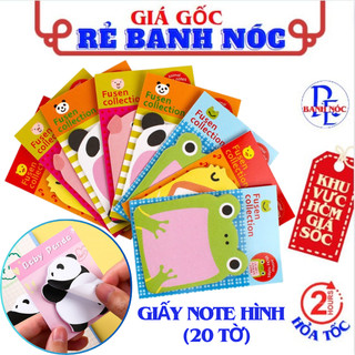 Giấy note ghi chú hình động vật dễ thương - giấy ghi chú, giấy nhớ , nhãn dán sẵn keo