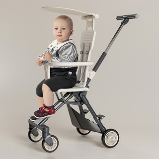 Xe đẩy du lịch gấp siêu gọn nhẹ có đệm, mái che, bánh xe to, đảo 2 chiều tiện lợi mang đi xa bỏ vào vali hành lý xe máy