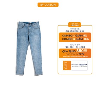 Quần Jeans Dài Nam Cao Cấp Màu Xanh Nhạt Basic Light Blue Jeans BY COTTON