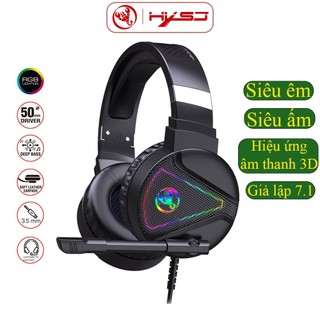 Tai nghe chụp tai Gaming tích hợp Mix HXSJ F16 RGB Jac 3.5mm âm thanh 3D giả lập 7.1 chuyên dùng nghe nhạc, chơi game