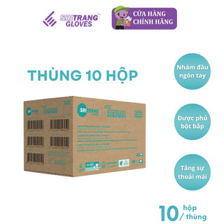 Thùng găng tay y tế Sri Trang Viva Latex có bột 4.9g 100 chiếc/hộp