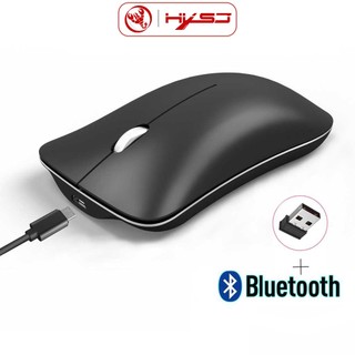 Chuột Bluetooth HXSJ T23 5.1 wireless USB 2.4GHz siêu mỏng tự sạc,ko tiếng ồn cho pc laptop, máy tính Bluetooth, tivi