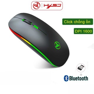 Chuột ko dây Bluetooth HXSJ T18 wireless 2.4GHz tự sạc pin ko tiếng click chuyên dùng cho Laptop Laptop táo,PC,Tivi