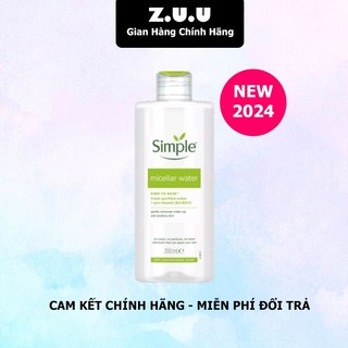 Nước tẩy trang Simple Kind To Skin Cleansing Micellar Water 200ml
