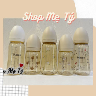(2024) Bình sữa Hibee Hàn Quốc cho bé 170ml / 270ml Trơn, Gấu nâu, Hoa cúc chống đầy hơi núm mềm