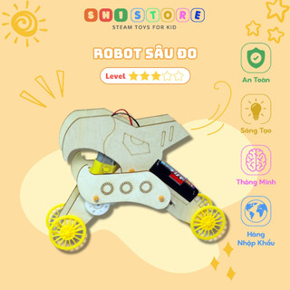 Đồ chơi stem, robot sâu khoa học, đồ chơi thông minh