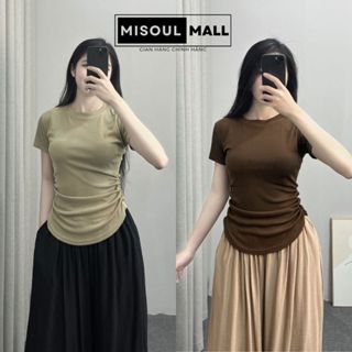 Áo Thun Tăm Nhún Eo Vạt Tròn BigSize MiSoul Mall, Áo Thun Nhún Eo Vạt Tròn 271