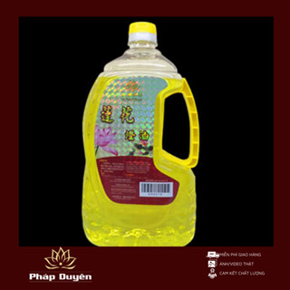 [Dầu Sạch] Dầu Thắp Đèn Thờ Cúng Hoa Sen Thực Vật Hồng Kông Tinh Khiết Không Khói, Chai 1.8 lít