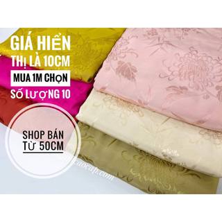 Vải Gấm Cúc Mai - - giá hiển thị là giá 10cm, mua 1m chọn 10.