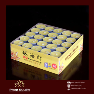 [ Hàng loại 1 - Chất Lượng Tốt ] Nến Bơ Thực Vật Thờ Cúng Sạch, Không Khói, Màu Vàng, Màu Đỏ Cháy 4h