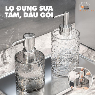 Chai Chiết Dầu Gội Sữa Tắm Nhỏ Gọn Vân Kim Cương Sang Trọng, Chai Chiết Đa Năng Đi Du Lịch Tiện Lợi