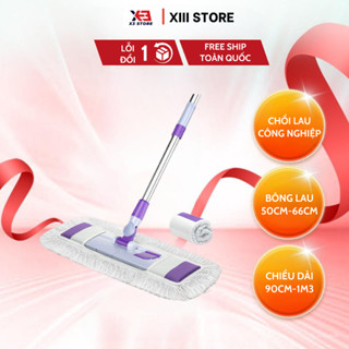 Chổi Lau Nhà Công Nghiệp, cây lau nhà cỡ lớn lau khô, nhanh sạch chất liệu inox cao cấp xoay 360 độ