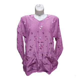 Áo gấm bà ba dài tay cho người già