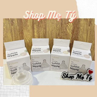 Núm ti thay thế bình sữa Hibee Hàn quốc chính hãng - lẻ 1 núm ko hộp / có hộp - gắn được bình Moyuum