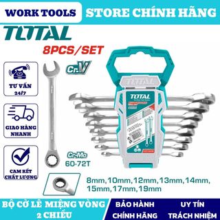 Đồ nghề total bộ cờ lê miệng vòng 2 chiều tht102rk086