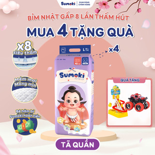  COMBO 4 Tã Bỉm Quần Sumoki Nhật Bản Siêu Mỏng, Thấm Hút Nhanh Gấp 8 Lần, Đủ Size Đóng Cả Ngày Đêm