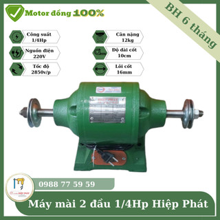 Máy mài 2 đầu 1/2hp, motor lõi đồng