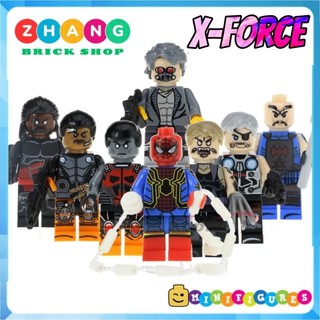 Đồ chơi Xếp hình X Force Spider Man Nemesis  - Colossus - Sabretooth Bishop - Executioner Cable Minifigures POGO PG8083