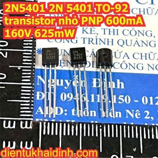 50 con 2N5401 2N 5401 TO-92 transistor nhỏ PNP 600mA 160V 625mW kde0183 KDE0183