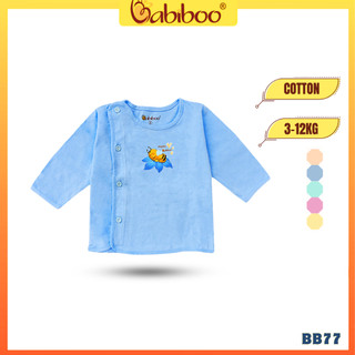 Áo sơ sinh cho bé BABIBOO áo bác sĩ tay dài, vải cotton 2 chiều mềm mại - BB77