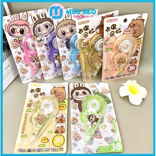 Bút Xóa Kéo hình Capybara, Labubu, Dụng cụ học tập – Mèo Béo Kids Store