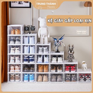 Kệ giày trong suốt gấp gọn loại xịn Trung Thành Plastic