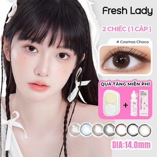Kính áp tròng 14.0mm Lens Freshlady Lavier Brown lens nâu lens giãn tròng đeo mắt
