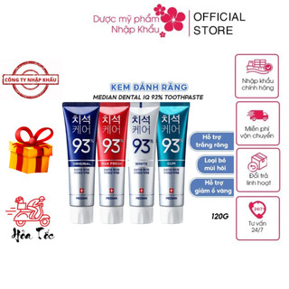  Kem đánh răng MEDIAN Dental IQ 93% Làm sạch trắng sáng răng giúp răng chắc khỏe - Hàn Quốc 120g 