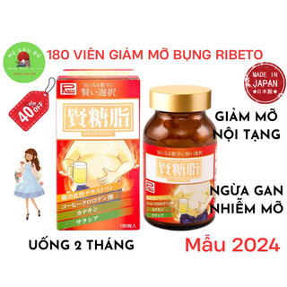 [ chính hãng, hàng Nhật, uống 2 tháng]  Viên uống giảm mỡ bụng Ribeto vợt sale 50 % nhật