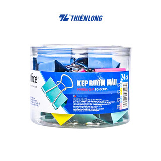Hộp 24 kẹp bướm màu flexoffice 41mm fo-dcc05