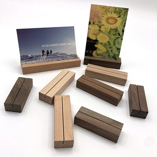 Đế gỗ kẹp ảnh toploader, đế gỗ đựng menu, gắn bảng mica, lịch bàn trang trí, decor