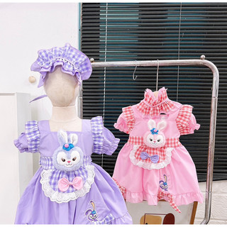 Đầm tiệc cho bé gái: đầm chụp ảnh kèm turban thắt nơ xinh / đầm xoè công chúa kèm thỏ bông