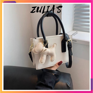 Túi xách nữ đeo chéo 2 quai trơn tặng móc khoá ngựa Zuliashop8386