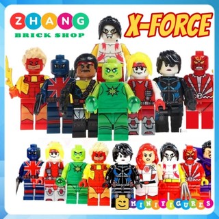 Đồ chơi Xếp hình Forge gồm Domino - Omega Red - Sunfire Radioactive Man - Pyro Union Jack Minifigures POGO PG8082