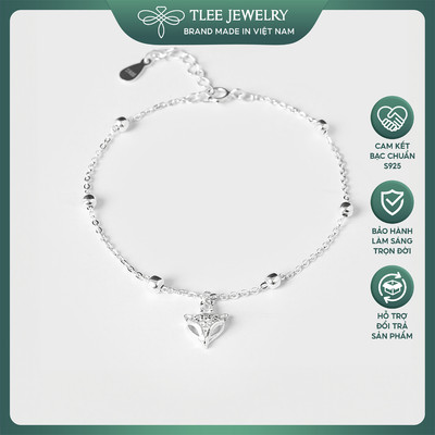 Lắc tay bạc nữ TLEE tay Hồ ly nạm đá bạc 925 cao cấp TLEE JEWELRY LT0120