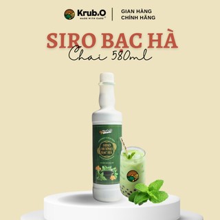 Siro/ Syrup Bạc Hà Krub.O nguyên liệu pha chế trà sữa bạc hà chuẩn vị