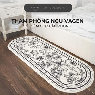Thảm lông trải sàn EL CASA trải phòng ngủ, phòng khách, phong cách Bắc Âu chống trơn trượt