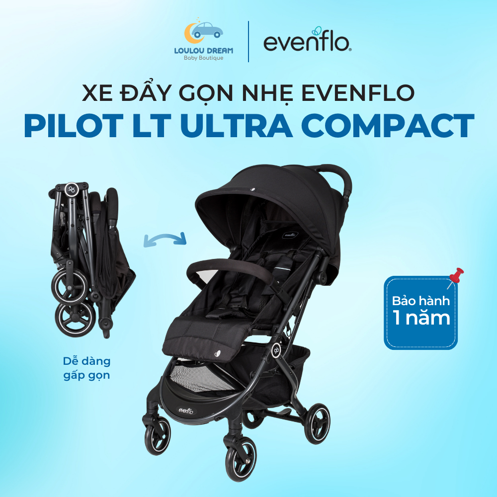 Xe đẩy gấp gọn Evenflo Pilot LT Ultra Compact