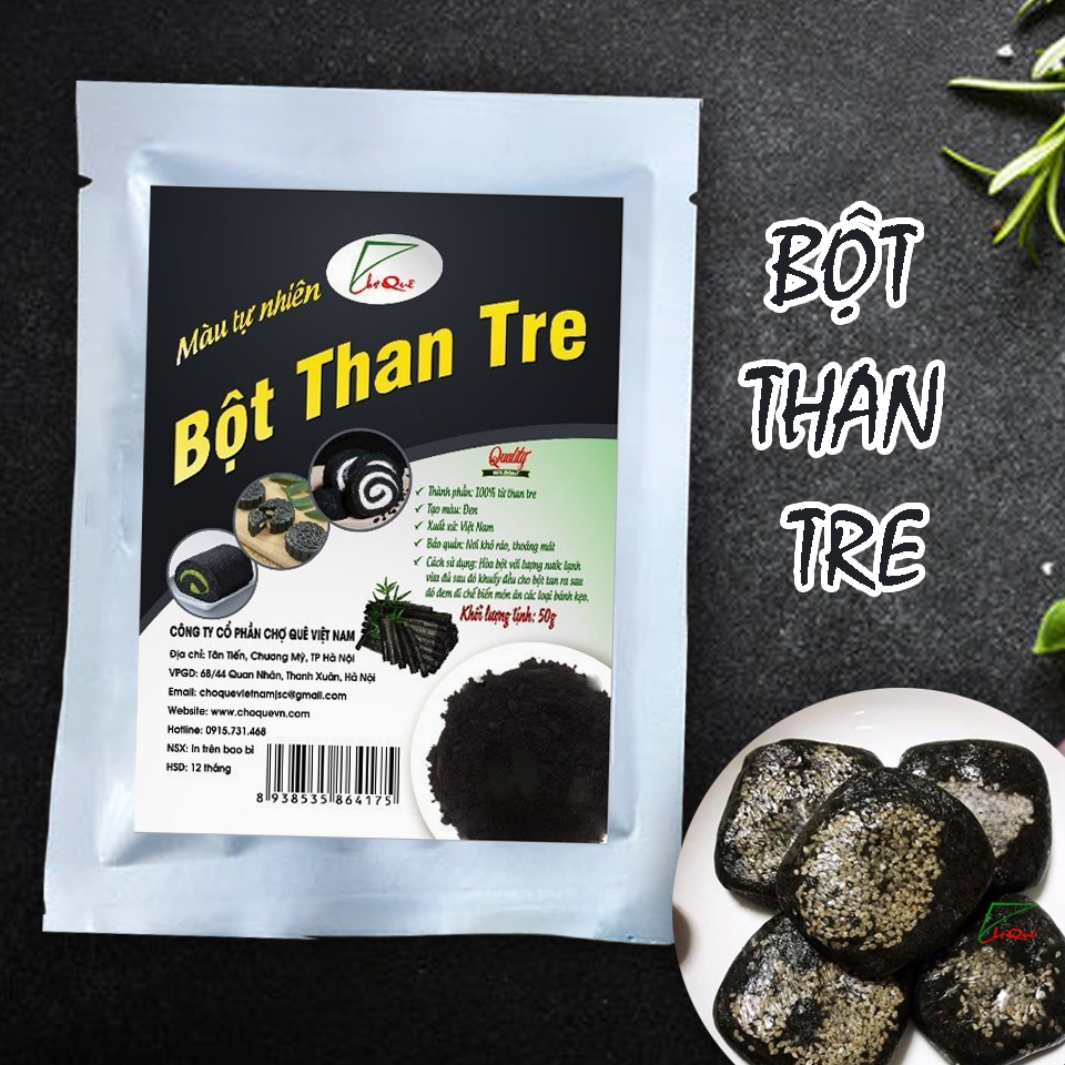 Bột than tre nguyên chất 50g làm bánh