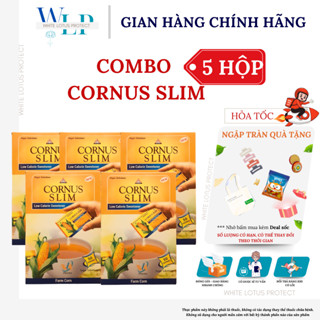 [HCM] Combo 5 Hộp Đường Bắp Cornus Slim Đường Ăn Kiêng (Hộp 50 gói)