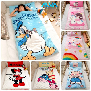 Túi ngủ cho Bé ALVA, bộ nệm gối trẻ em chất liệu nỉ mềm mịn, Họa tiết dễ thương, đáng yêu cho bé mùa đông ấm áp ở trường