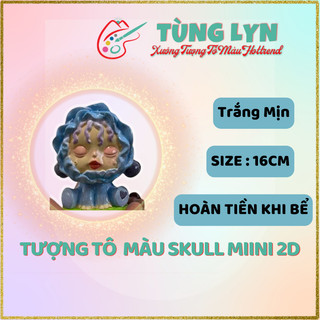 Tượng thạch cao skullpanda mini ~5cm, tượng skull panda chưa kèm màu và cọ] - giá tại xưởng