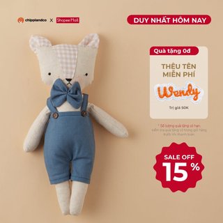 Thú vải linen nhồi bông cao cấp chippiandco hươu ivan 30cm