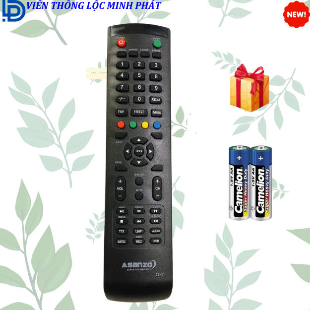 Remote điều khiển tivi Asanzo , điều khiển TV Asanzo - Tặng kèm pin