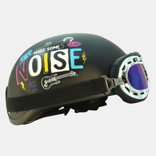 Mũ Bảo Hiểm Nửa Đầu Họa Tiết Noise Bcolor NOISE Kèm Kính Phi Công Thời Trang