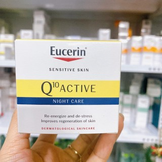 [Mã COSBAUH3 giảm 8% đơn 300K] Eucerin Kem Dưỡng Ẩm Chống Lão Hóa Ban Đêm Eucerin Q10 Active Night Cream 50ml