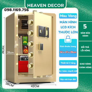 Két Sắt Điện Tử Thông Minh Heaven Decor, Két Sắt Có Vân Tay, Khóa Điện Tử Cao Cấp